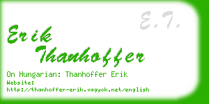 erik thanhoffer business card